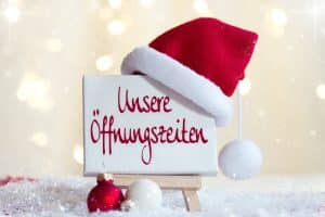 Unsere Öffnungszeiten an Weihnachten